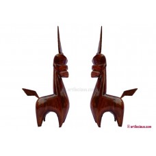 Bankura Wooden Horse PAIR (7 inches)